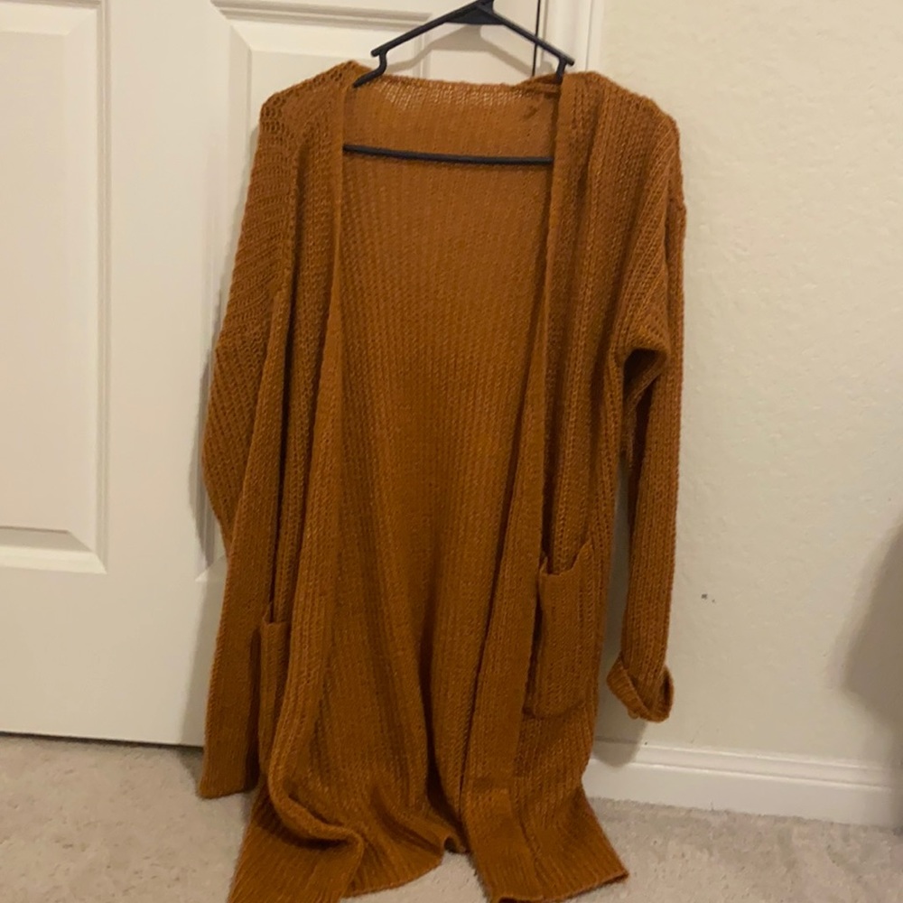 Warm brown cardigan